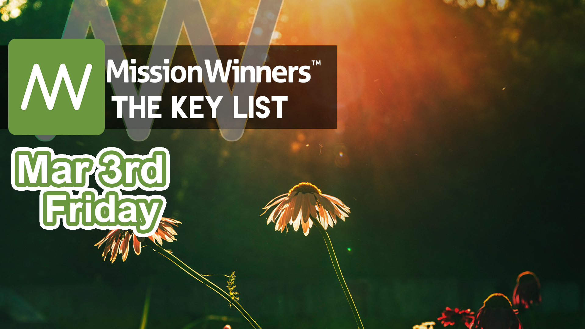 Key List™ Friday May 03 2024 - Mission Winners