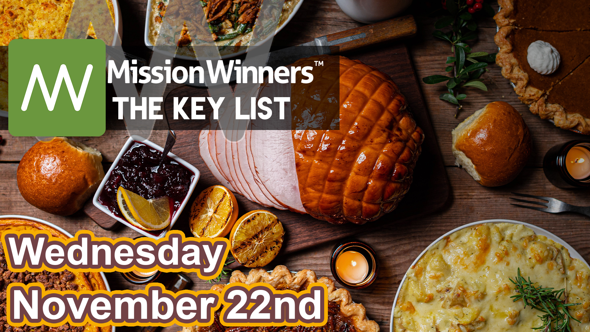 Key List™ Wednesday Nov 22 2023 - Mission Winners