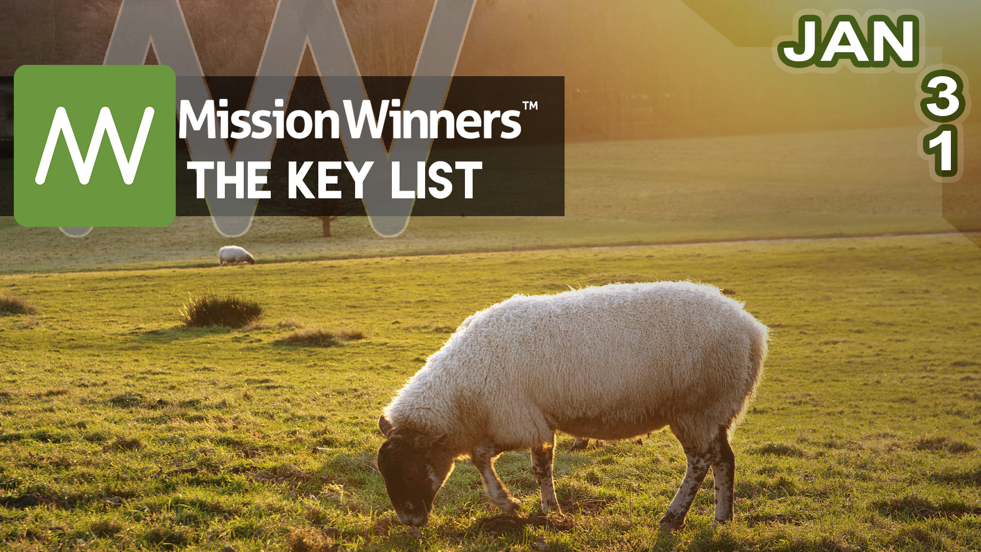 Key List™ Wednesday Jan 31 2024 - Mission Winners