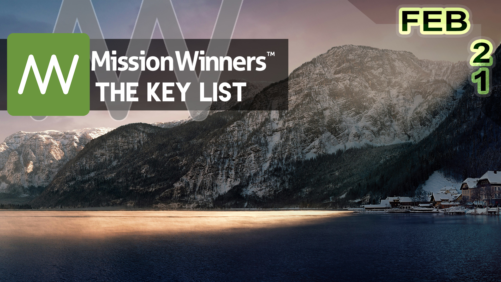 Key List™ Wednesday Feb 21 2024 - Mission Winners