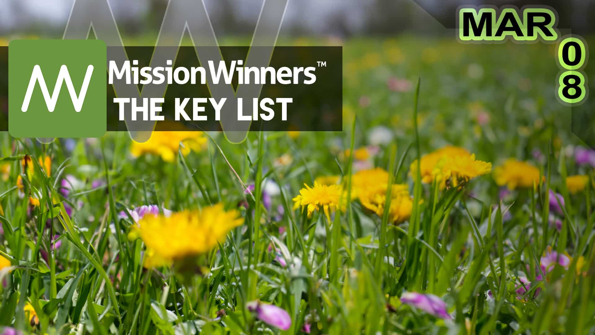 Key List™ Friday Mar 08 2024 - Mission Winners